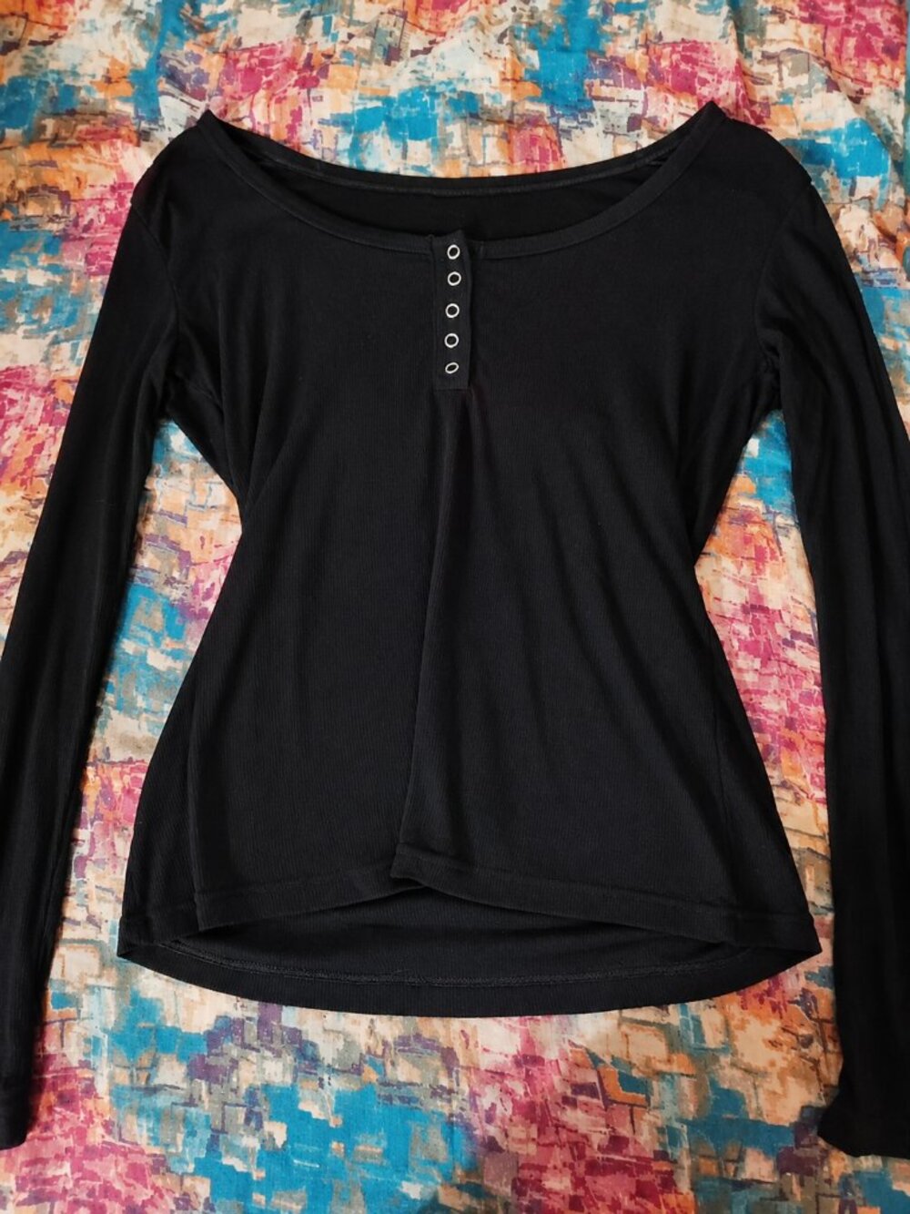 Midnight Essential — Haut côtelé noir 🖤